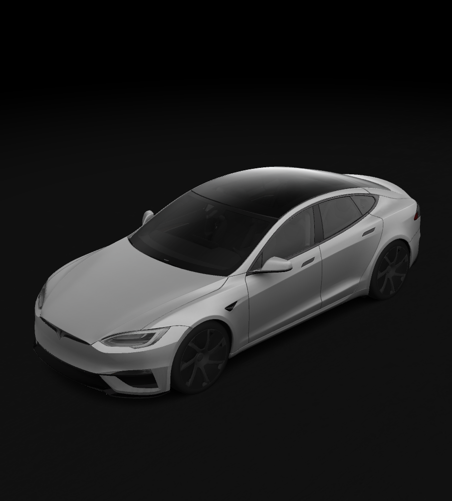 Tesla Model S rendered in Satin Rose Gold